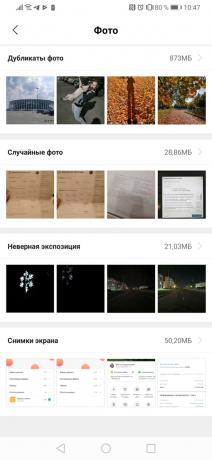 Xiaomi Cleaner Lite: hľadanie fotografií