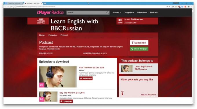 Podcasty sa naučiť anglicky: Učte sa anglicky s BBCRussian