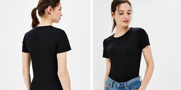 Basic dámske tričká z európskych obchodov: basic tričko s okrúhlym výstrihom