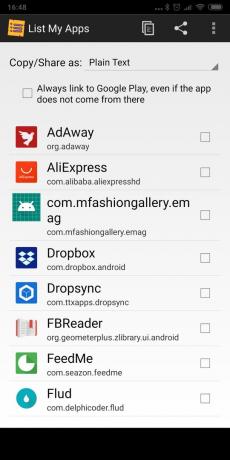 Android-zálohovacie aplikácie: Zoznam My Apps