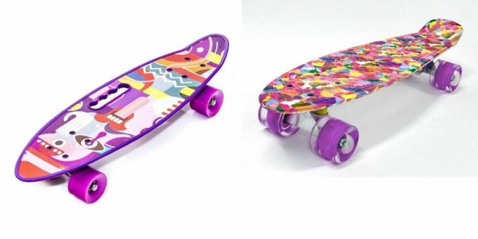 Darčeky k narodeninám pre 7-ročné dievča: skateboard