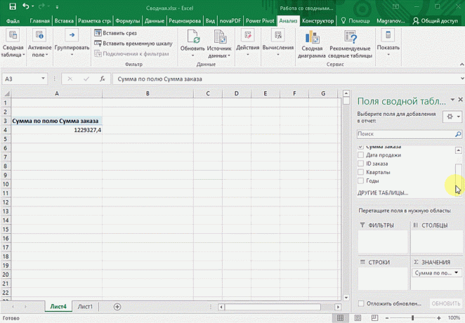 Súhrnná tabuľka v aplikácii Microsoft Excel
