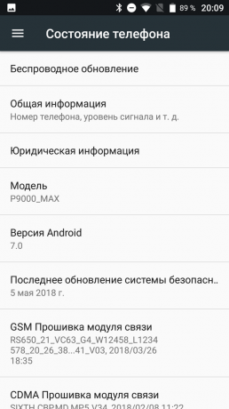 Chránené smartphone Poptel P9000 Max: System Version