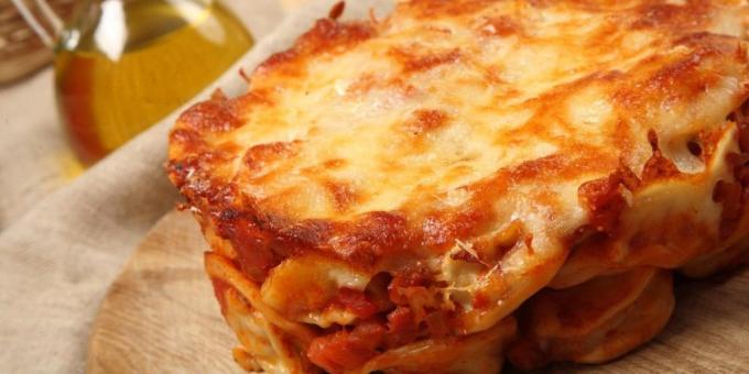 Vrátane knedle recepty sú veľmi rôznorodé: lasagne