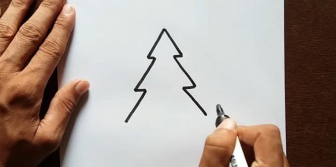 Ako nakresliť strom: pridať tretí stupeň