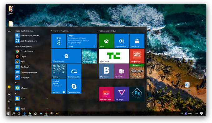 Microsoft Edge: Ponuka Štart