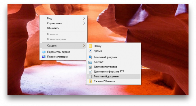 Windows 10, textový súbor