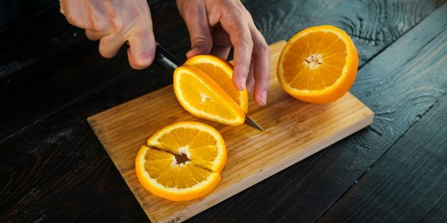 Marhuľový a pomarančový džem: pomaranče nasekáme