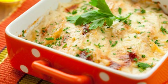 Recept kastról karfiolu so zemiakmi a syrom