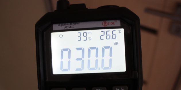 Multimeter ADM 30: Meranie hluku