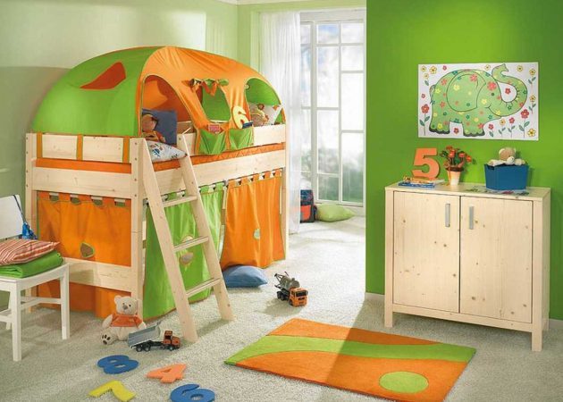 Interiér detí: poschodová posteľ