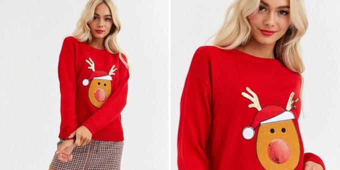 Vianočný sveter s jeleňom