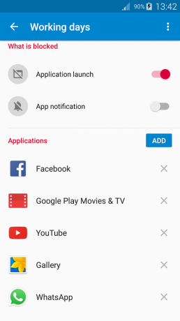 AppBlock: Zoznam aplikácií