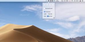 Nightowl zahŕňa tmavý režim MacOS Mojave naplánovaná