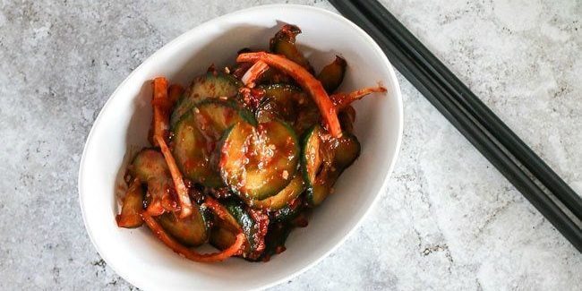 Recept kórejskej uhorky s cibuľou a cesnakom