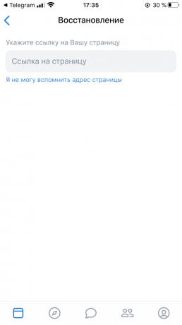 Ako obnoviť prístup na stránku VKontakte: otvorte formulár na obnovenie prístupu