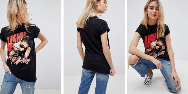 Dámske módne tričká z európskych obchodov: Bavlnené T-Shirt ASOS 
