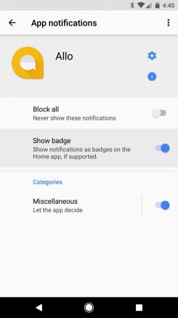 Android O: neprečítaná oznámenia
