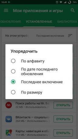 android Google Play: nepoužívané aplikácie