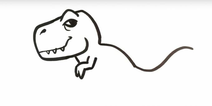 Ako nakresliť dinosaura: nakreslite labku