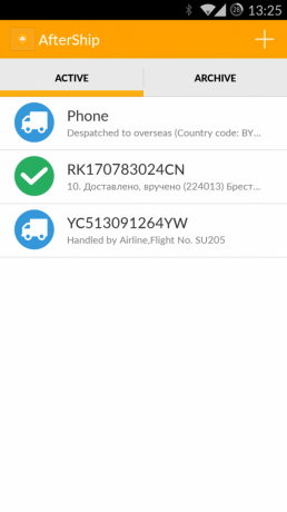 Sledovanie poštových zásielok s AfterShip pre Android