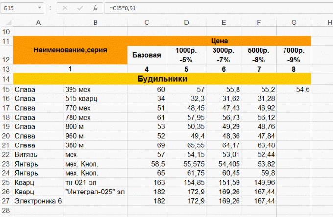 Skopírujte vzorec v Exceli
