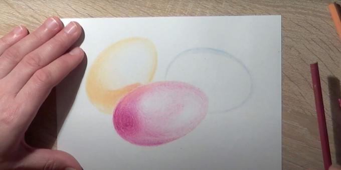 Veľkonočné kresby: maľba nad stredovým vajíčkom