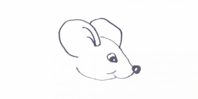 Ako nakresliť potkana: líčiť uši