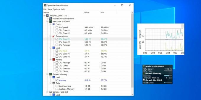 Monitorovanie systému: Otvorte Hardware Monitor