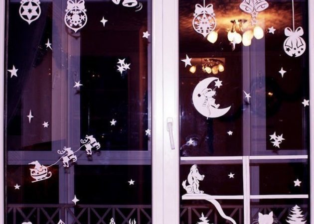 Ako vyzdobiť dom na Silvestra: windows