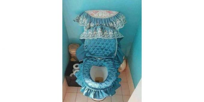 WC design: tkanina mys na záchode