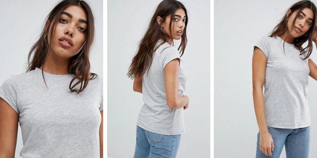 Basic dámske tričká z európskych obchodov: basic T-shirt by ASOS