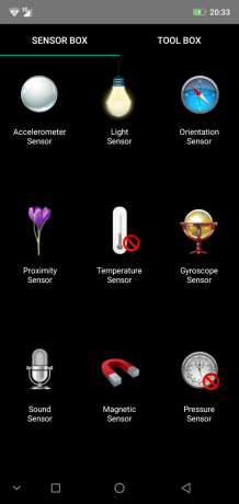 Prehľad smartphone Ulefone X: SensorBox