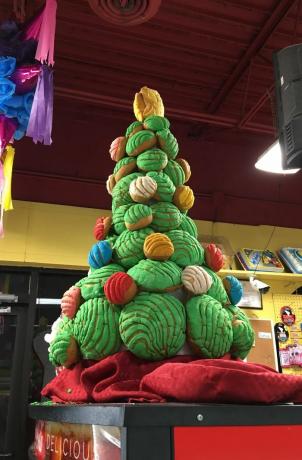 Vianočný stromček v pekárni