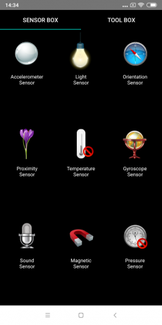 preskúmanie Xiaomi Mi Max 3: Sensor Box