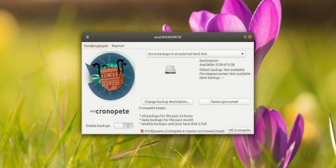 Zálohovací softvér Cronopete