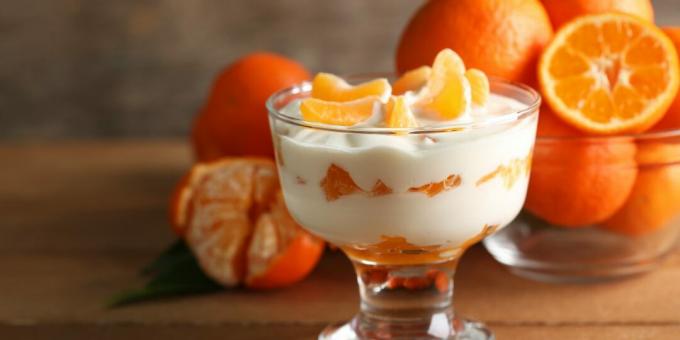 Jemný dezert z mandarínok na vytvorenie novoročnej nálady