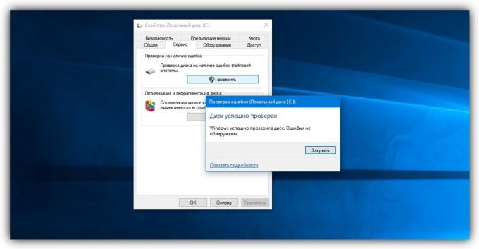 Vstavaný Windows program pre kontrolu pevného disku