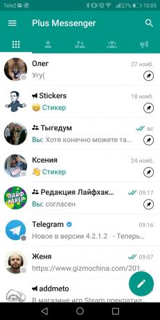 Plus Messenger: všetky chaty