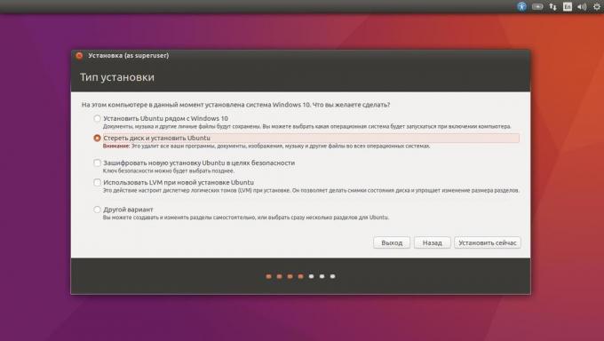 Inštalácia Ubuntu namiesto súčasného systému v automatickom režime,