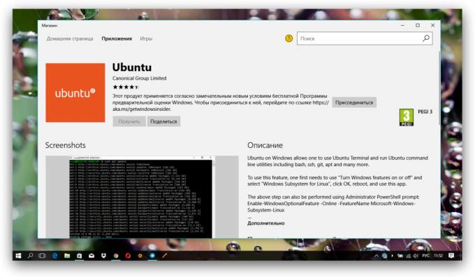 Ubuntu vo Windows Store