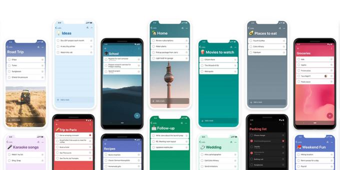 Témy Wunderlist v Microsoft úloh