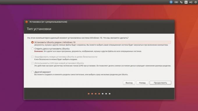 Nainštalovať Ubuntu vedľa existujúceho systému automatického