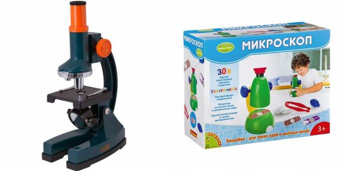 Dary pre dievča na 5 rokov k narodeninám: mikroskop
