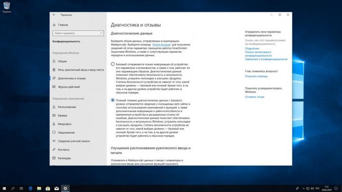 Windows 10 Redstone 4: diagnostické dáta