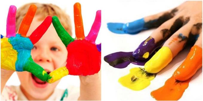 Čo dať svoje dieťa na Nový rok: Finger farba 