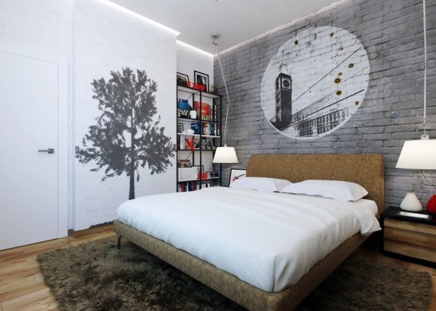 Malá spálňa: Zameranie na stenách